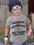 Grandpa & Grandson Best Friends For Life Print Boy's Creative T-shirt Casual Short Sleeve Crew Neck Top Boy's Summer Clothing
