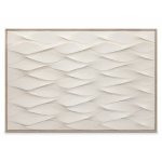 White Textured Wave Wall Frame 80×120 WF001