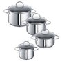 & 39 Ravenna& 39 4-PIECE Pot Set Oven & Dishwasher Safe Silver