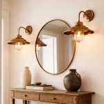 Antique Brass And Silver Industrial Wall Light For Bedroom Or Hallway - Antique Silver