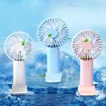 MINI USB Charging Handheld Fan Desktop Small Fan With Mobile Phone Holder Portable And Simple Outdoor Small Fan