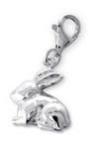 C734-C0069 - 925 Sterling Silver Rabbit Dangle Charm