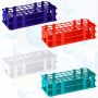 Croblissful 4 Pcs Plastic Test Tube Rack Lab Holder Rack For 16MM/20MM Tube Detachable 40 Hole