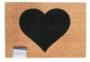 Doormat Coir Heart Black 40X60CM