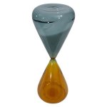 Glass Dual-toned Hourglass Green And Orange 24CM