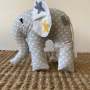 Ndlovu Handmade Elephant Soft Toy - Grey With Dots - Small Or Medium - Medium