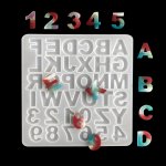 1PC Alphabet Number Pendant Making Silicone Mold Letter Pendant Casting Silicone Mold For Diy Jewelry Pendant Making