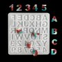 1PC Alphabet Number Pendant Making Silicone Mold Letter Pendant Casting Silicone Mold For Diy Jewelry Pendant Making
