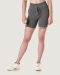 Ribbed Statement Biker SHORTS - Grey - Small