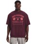 Men's Project Rock Home Gym Heavyweight Terry Crew - Dark Maroon / XXL