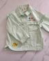 H&m Light Green ‘keep Unique’ Denim Jacket 4/6Y
