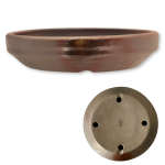 Handmade Tokoname Ceramics - Reihou Bordered Nanban 255MM Dia X 55MM H