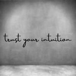 Trust Your Intuition - L 450MM Matt Silver Font 1