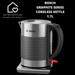 Bosch TWK7S05 Cordless Kettle - 1.7L - Graphite