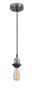 Bright Star Lighting Satin Chrome Cord Pendant With Clear Glass