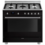 Smeg Concerto Cooker With Gas Hob 90X60CM – Black