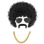 Fashion 50'S Inspired Hip-hop Costume Party Wig Glasses & Chain