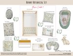 Cot Duvet Bedding Bunny Botanical Set Neutral