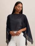 Arianna Chiffon Cape - 0 Midnight Navy