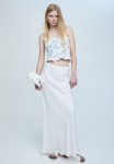 Cropped Smocked Top - Cream Floral