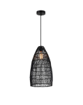 Rattan & Bamboo Black Pendant Light -7089B