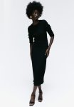 Textured Jersey Dress - Black