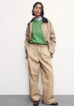 Cargo Drawstring Trousers - Beige