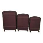 Smte- Quad Wheel Quality Travel Ware -3 Piece Luggage SET-NX0 Purple With Keychain
