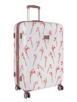 Ted Baker Wild Iris Large 4-WHEEL Trolley Case Black White