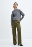 Elastic Waist Cargo Trousers - Khaki