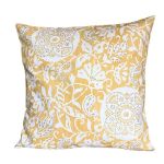 Yellow Floral Paisley Cushion Cover - Inner Excluded