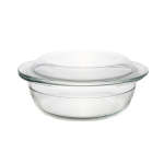 3LT Round Casserole With Lid Clear