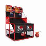 Double Basketball Playset Black & Red
