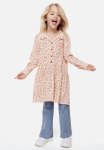 Shirt Dress - Light Coral floral