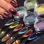 1JAR 3D Chameleon Magnetic Powder Glitter Dust Cat Eye Nail Art Decor Chrome Pigment Shiny Holographic Craft Pigments Supplies