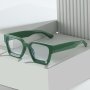 Square Solid Color Thick Frame Spectacles Retro Clear Lens Glasses Relieve Eye Fatigue Computer Eyeglasses