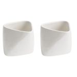 2 Pack - 250ML Ceramic Fold-edge Snack Cup - White