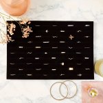Multifunctional Jewelry STORAGE-100 36 Slots For Earrings And Rings Modern Octagonal Design Jewelry Ring Display Tray