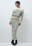 Rib-knit Skirt - Multi White