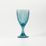 - Hand Pressed Goblet Glass Set Of 4 Choose From 3 Colours - Blue