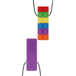 Sensory Chewable Necklace Rainbow Brick - Lilac