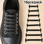 16PCS Silicone No Tie Shoe Laces Creative Lazy Shoelaces