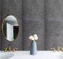 Elegant Grey Stone Bathroom Wallpaper