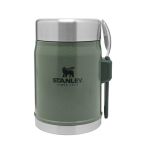 Stanley Classic Legendary Food Jar With Spork - 14OZ 0.41L Hammertone Green