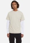 Regular Fit Round-neck T-shirt- Light Beige