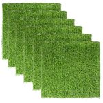 Kalekey 6 Pack Nesting Pads For Chicken Coop 12"X12" Chicken Nesting Box Pads For Laying Eggs Washable Artificial Grass Pad For