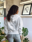 Line Art Summer Hoodie - White - Small