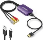 Viagkiki Rca To HDMI Converter Av To HDMI Adapter Rca To HDMI Composite Audio Video Converter For PS1 PS2 PS3 Stb Xbox Vhs Vcr
