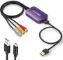 Viagkiki Rca To HDMI Converter Av To HDMI Adapter Rca To HDMI Composite Audio Video Converter For PS1 PS2 PS3 Stb Xbox Vhs Vcr