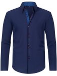 Men's Color Blocking Long Sleeve Lapel Shirt Business Style Comfy Trendy Suit Shirt As Gift